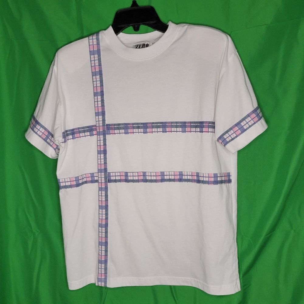 Zero Sport vintage Contrast stripes at sleeves and front women's shirt.